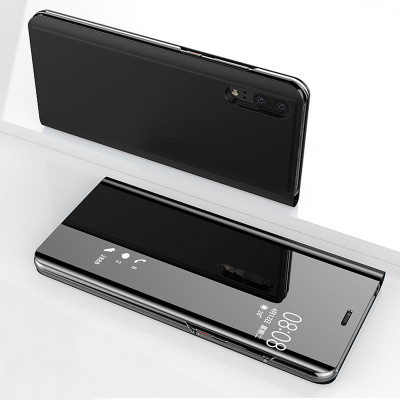 Кожени калъфи Кожени калъфи за Huawei Калъф тефтер огледален CLEAR VIEW за Huawei P20 Pro CLT-L29 черен